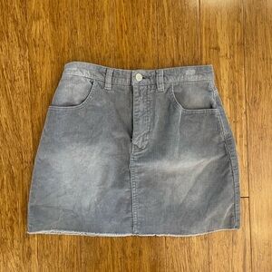Gray Corduroy Women's Skirt